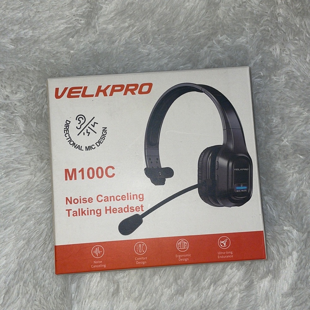 Velkpro M100c noise canceling talking headset New box unopened